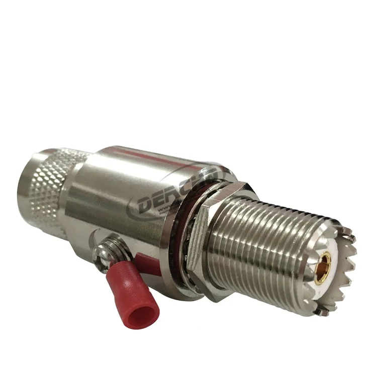 UHF connector surge arrestor gas discharge tube bulkhead coaxial lightning arrester surge protector