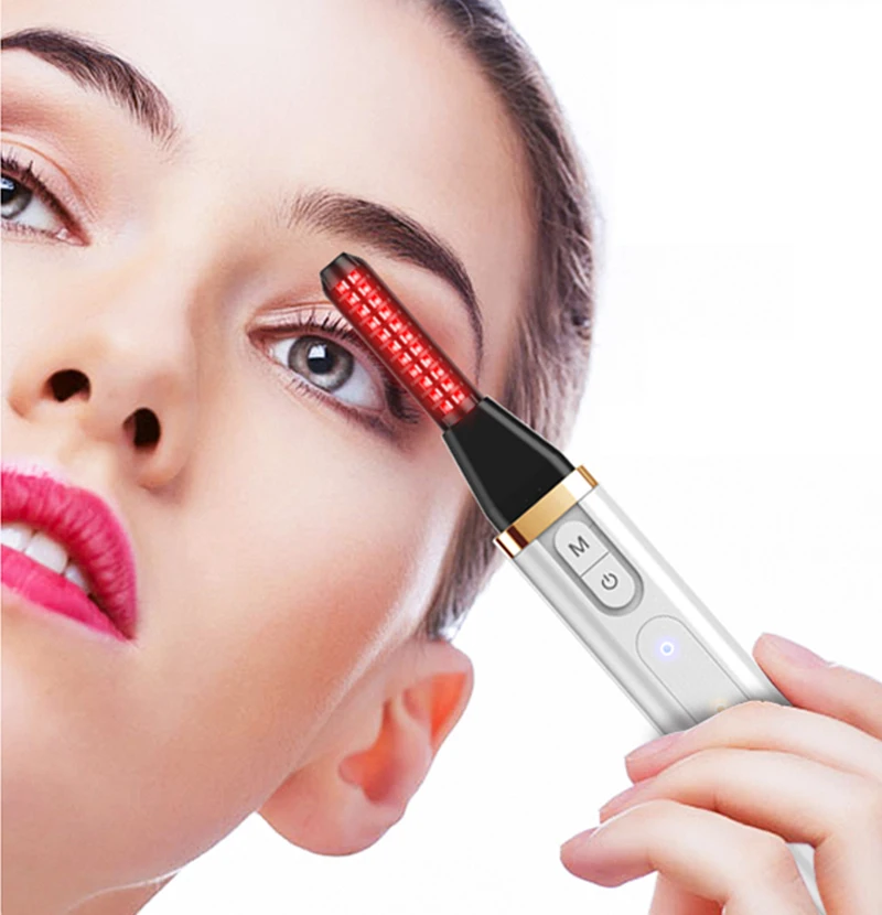 Makeup Eyelash Care Mini Vibration Heating Electric Eyelash Curler