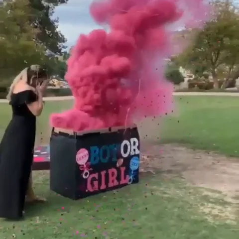 China Blue Pink color SMOKE TUBE Daytime Colour Day Flare Pyro Fountain for baby shower Party Supplies Decoration Oh Boy or girl