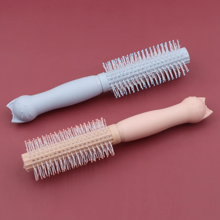 Hot sales new ECO Waterproof Massage cartoon cat flat comb Students Practical nylon hair Portable ABS Detangling Hair Brush comb