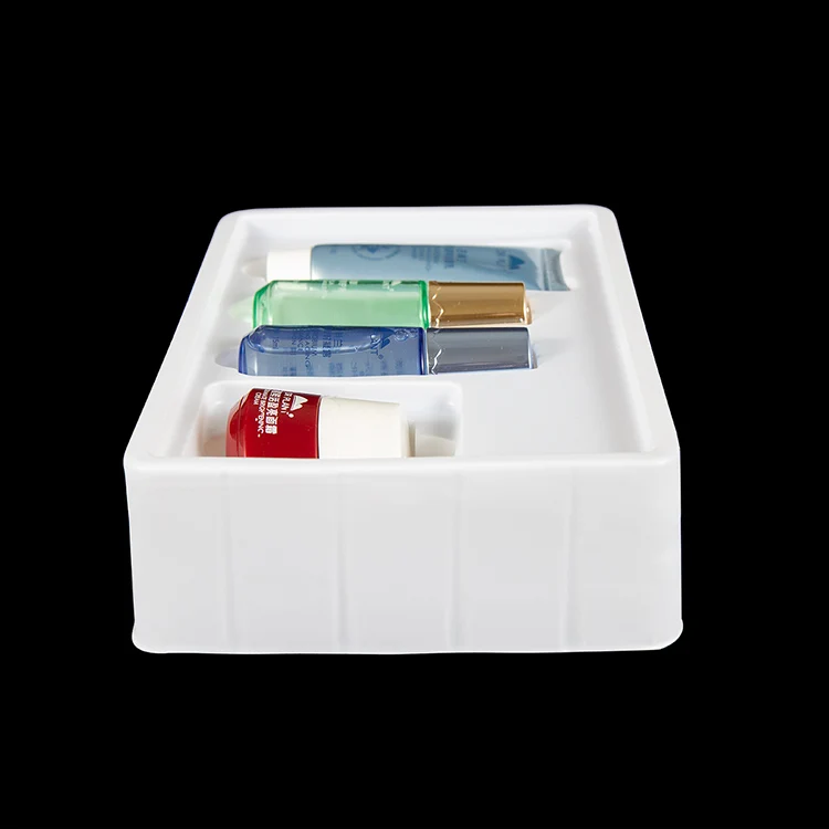 White PS Matt surface Blister insert tray for body care product