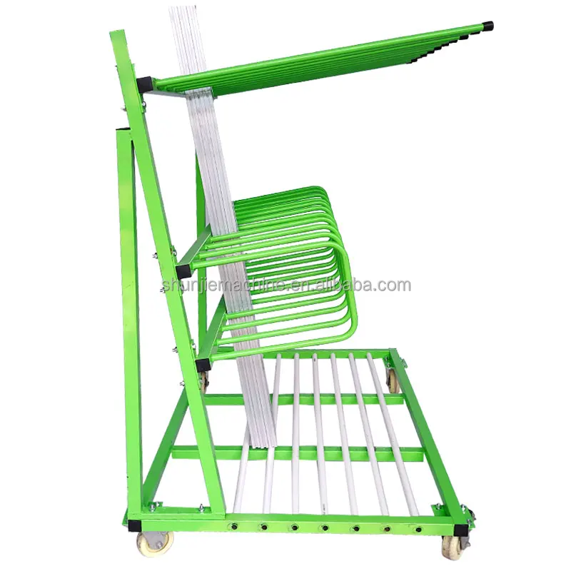 Customized three layers heavy duty aluminum profile transport cart metal storage racking shelves trolley