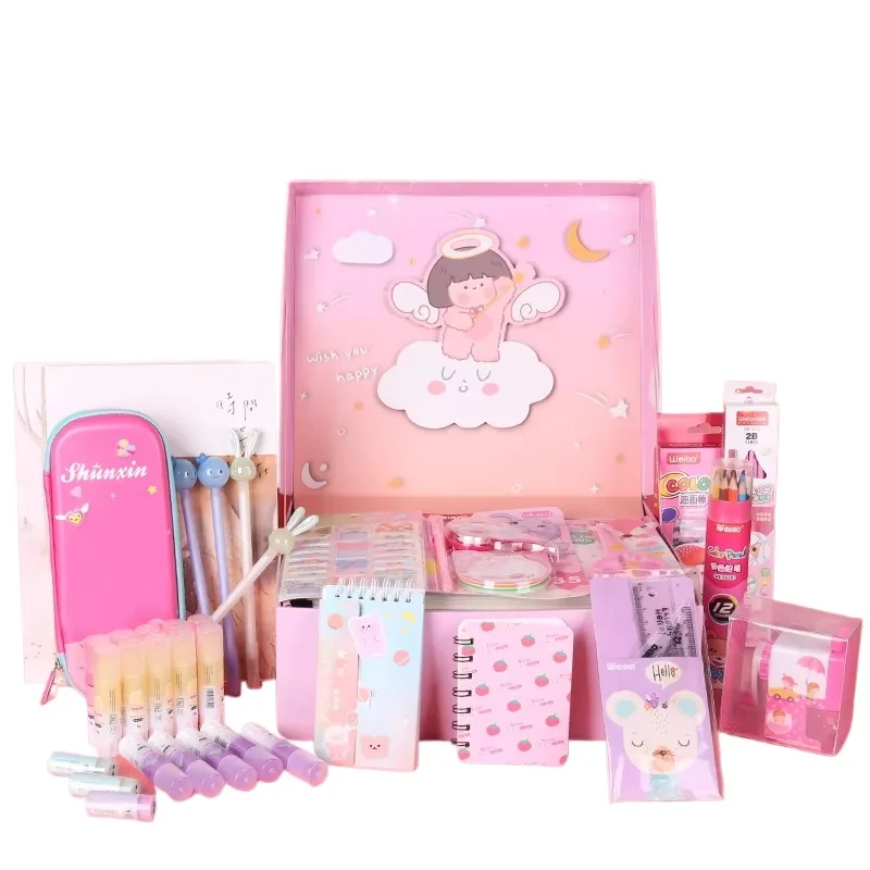 Customized Kawaii Cute School Stationery Gift Set for Students Office Painting or Promotion Wholesale