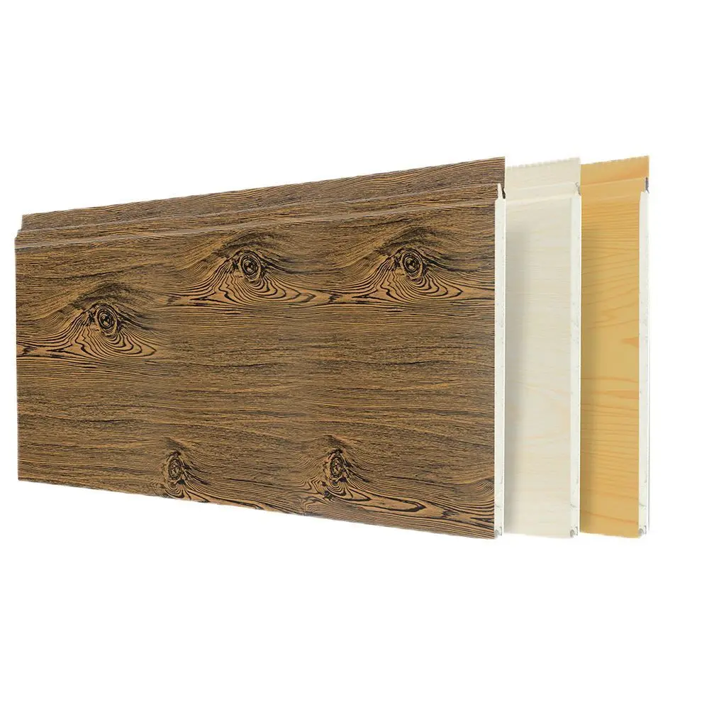 The exterior wall sandwich panel with patterns in Europe has a beautiful insulation appearance fireproof