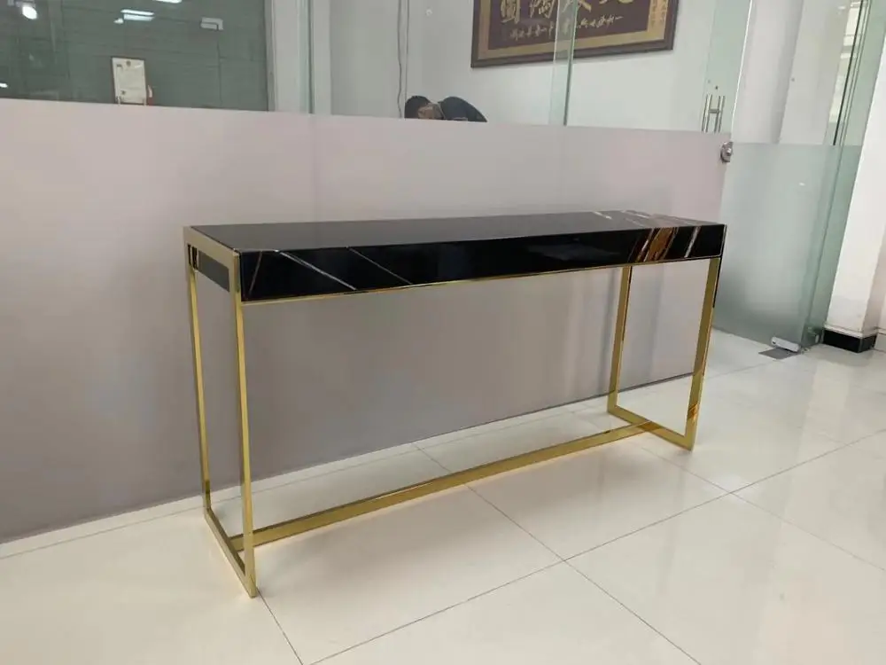 Luxury modern sahara marble console table