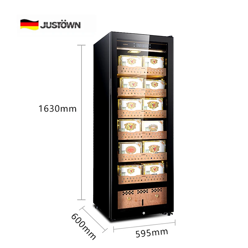 
Cooler Cabinet Cases Humidifying Fan Cooling Compressor spain Cedar Wood Drawers No Frost Backwoods cigars Humidor for Display 