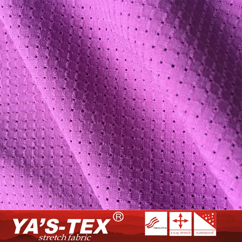 100% Polyester T400 Perforated DWR Waterproof Fabric For Clothes