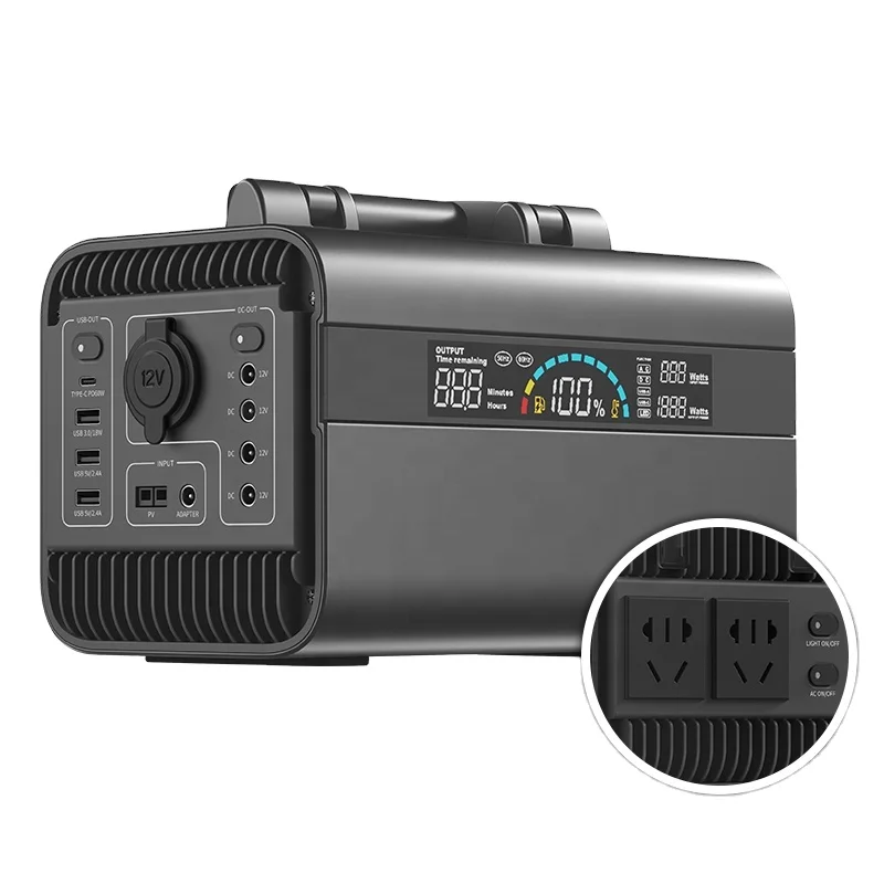 Jcvision 600W AC 110V 220V Energy station portable solar power generator 300w 600w 1000w 2000w battery power station