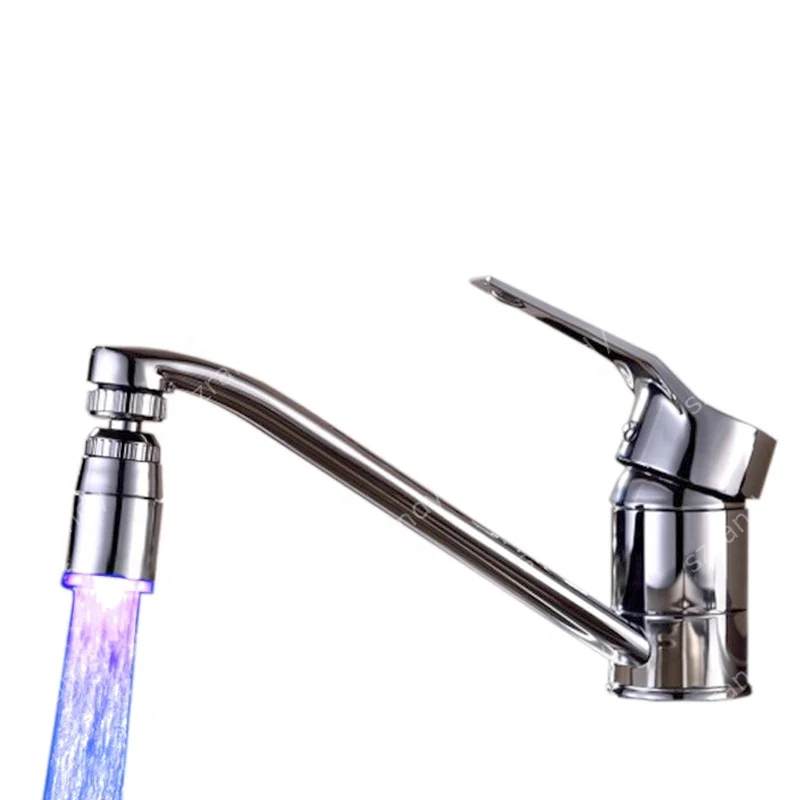 Single Green Color LED bathroom fittings faucet