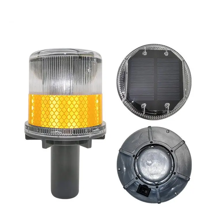Factory Price USA LED Handhold Outdoor Traffic Solar Warning Light For Forklift With Clear Cover