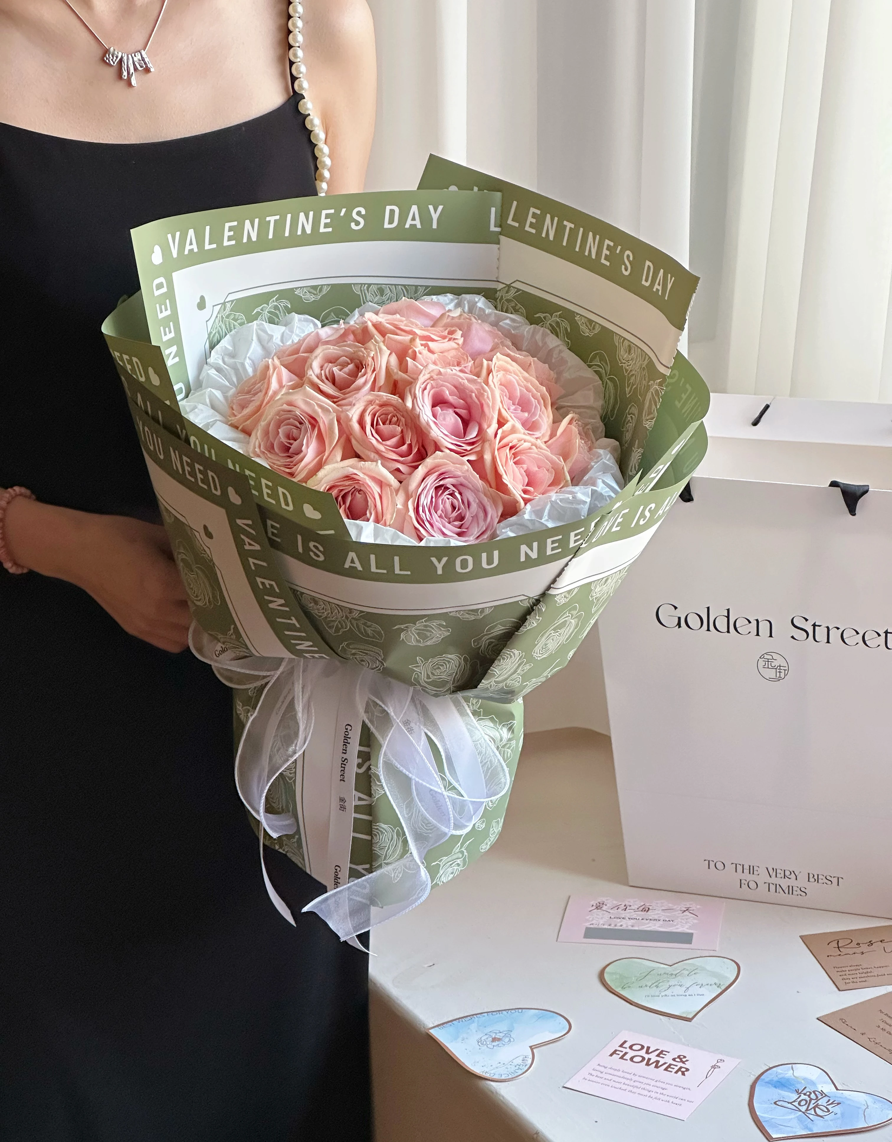 Новый водонепроницаемый бумажный сетчатый элемент розы Букет оберточная бумага Флорист поставляет новый материал