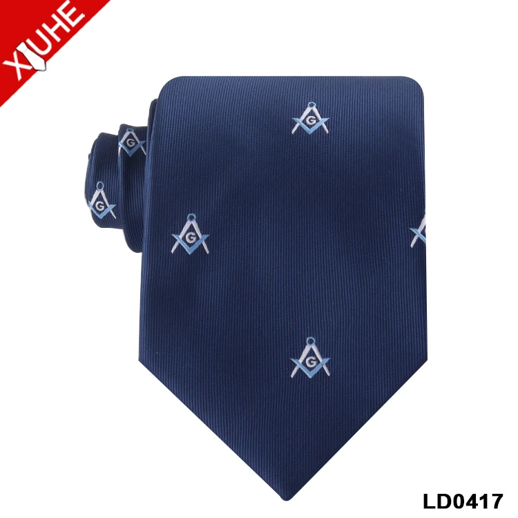 Custom Ties Navy Blue Black Mens Necktie Jacquard Logo Custom Polyester Ties