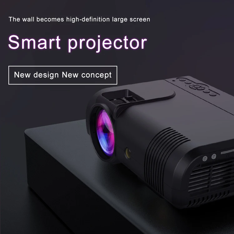 
Rechargeable projector 2000 lumens usb micro cell phone projector mobile handheld theater projector 4k wifi bluetooth 