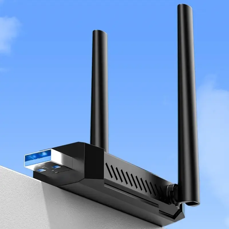 2024 New USB 3.0 Gigabit Wifi Adapter USB Wireless Network Card 1300Mbps Dual Band WiFi Adapter