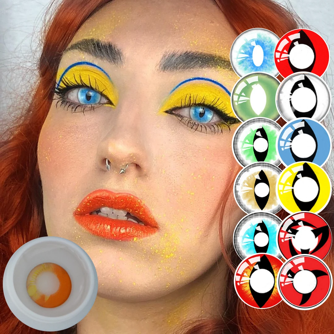 Цветные контактные линзы для косплея аниме Хэллоуин Шаринган ринотриган