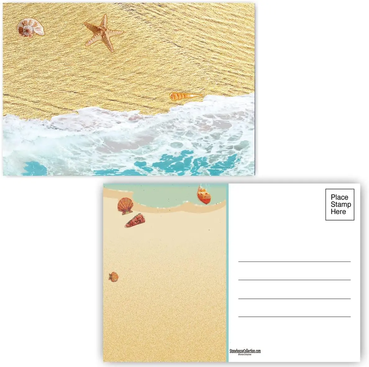 Assorted Beach Postcards Landscapes Postcards for Sending Friends All Occasion Scenery Postcard Designs