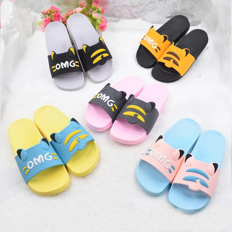 Hot sale custom printed PVC household plastic slide slippers with manufacturer price
