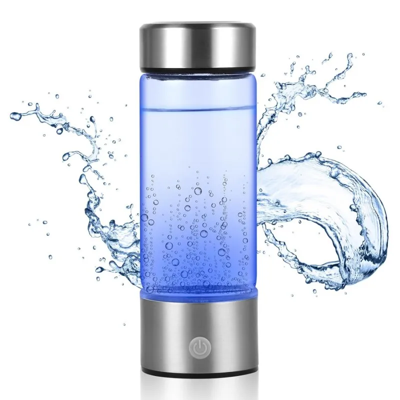 Portable Hydrogen Water Bottle Generator Hydrogen Water Ionizer Machine Rechargeable Hydrogen Rich Water Glass Health Bottle