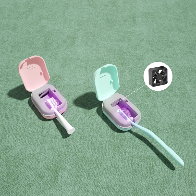 New arrival personal multi function mini portable uv sterilizer toothbrush box with heat