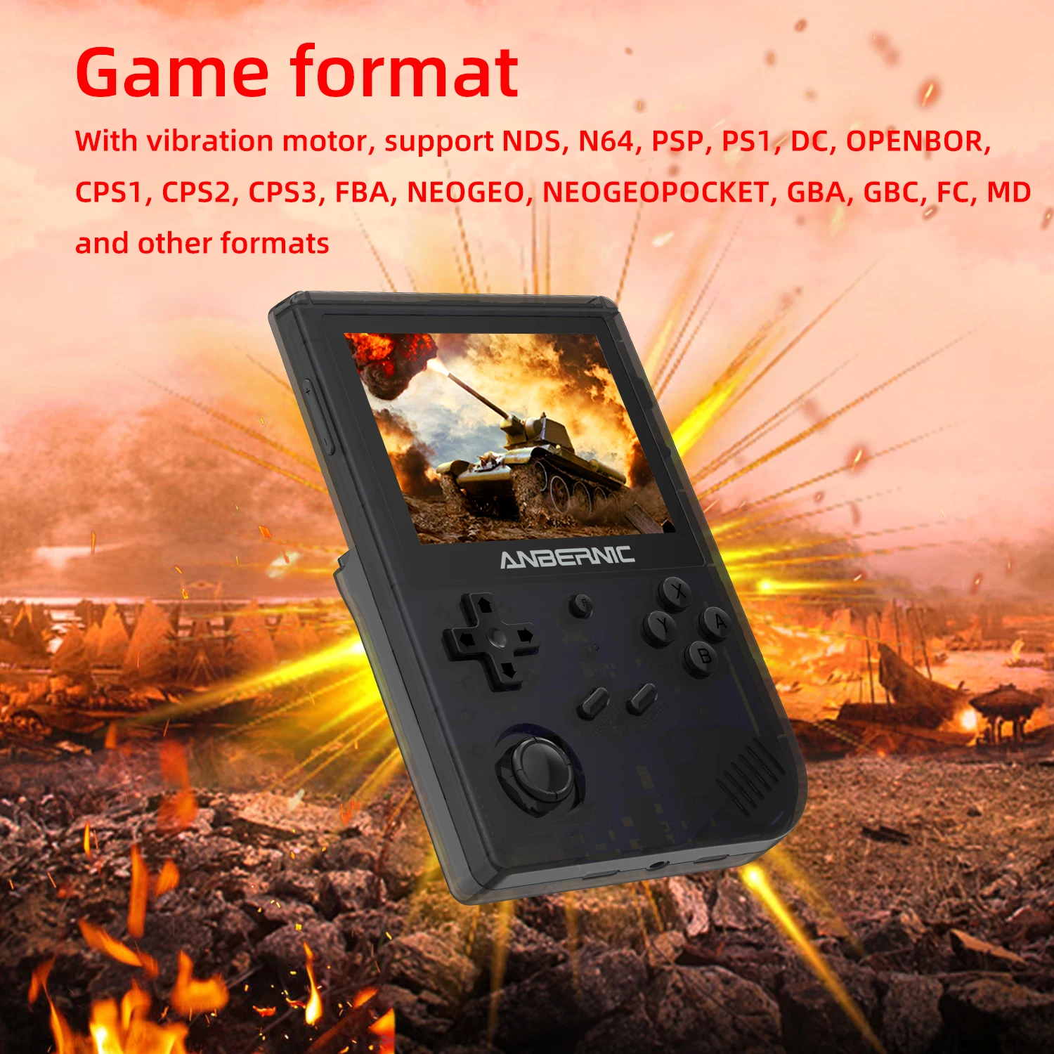 RG351V Portable WiFi Gaming Console 3.5 Inch 2500 Games Opendingux Game Player Free Games Download