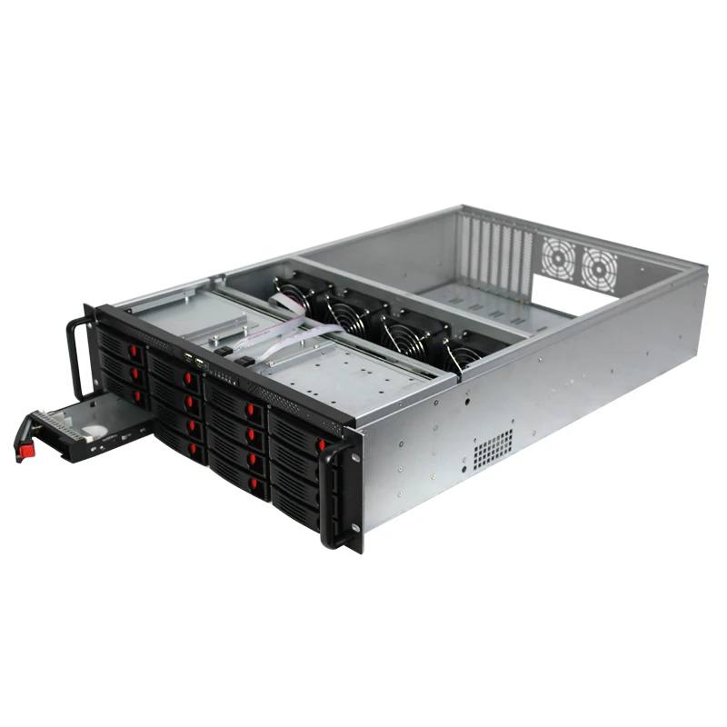 3u 16bays Hot swap storage server case rackmount computer case for Data Center and video server