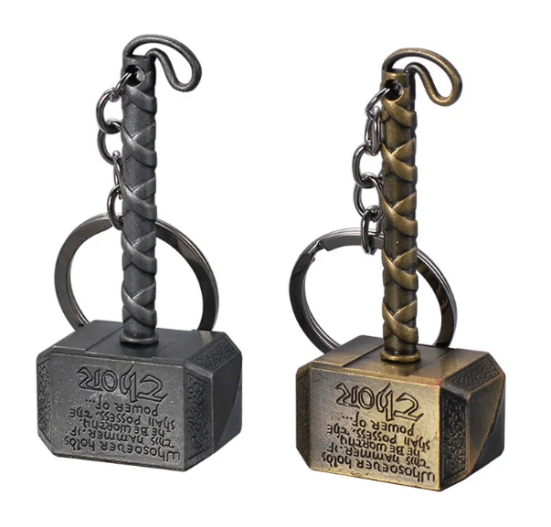 Wholesale spot metal thor hammer keychain