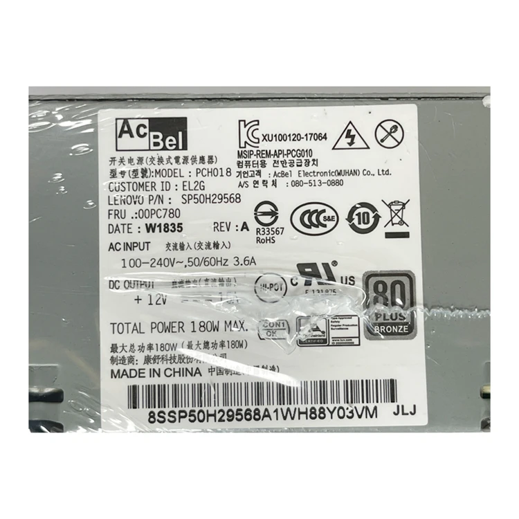 100-240VAC M710E B360 180W ES 00PC780 настольных ПК Внутренний блок