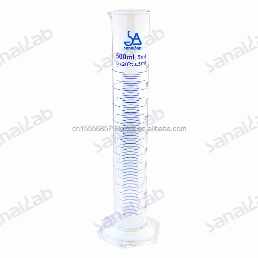 Technology Production Clear Vases Base Glass Hexagonal Measuring Cylinder
