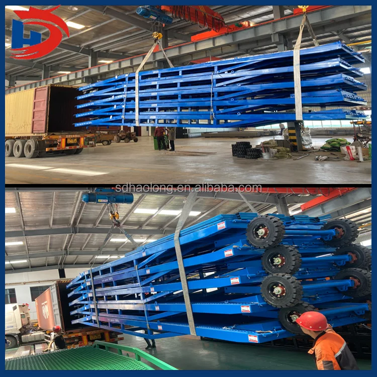 New Heavy Truck Ramp Mobile Boarding Bridge Steel Container Loading Forklift Ramp with Reliable Motor and Engine
