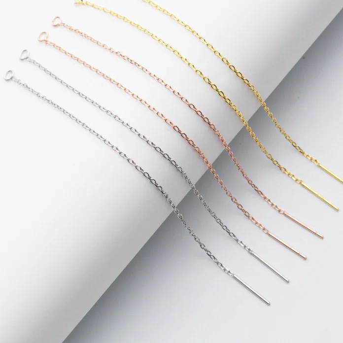 925 sterling silver earring  making accessories cable chain wire earring jewelry making