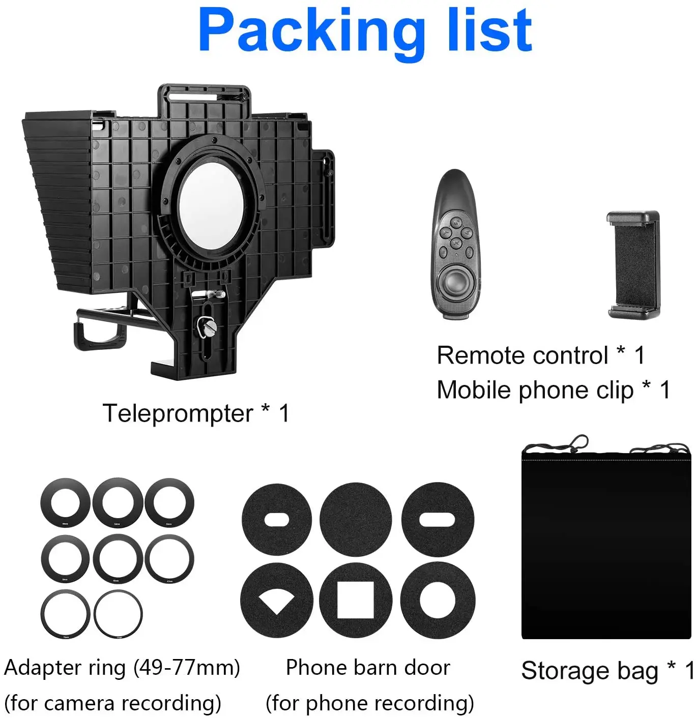 С дистанционным управлением телесуфлер для iPad Tablet мобильного телефона интервью речи цифрового однообъективного зеркального фотоаппарата подсказчик на открытом воздухе