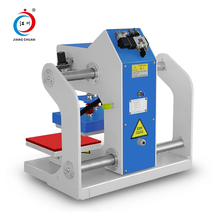 20*20 Semi-automatic Pneumatic Flat Label Logo Heat Press Transfer Machine