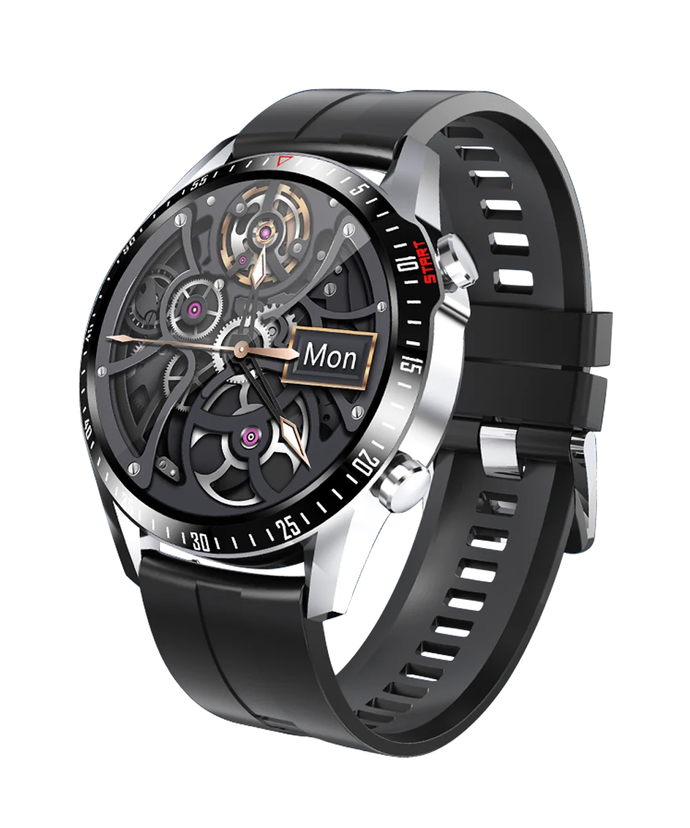 Водонепроницаемые часы IP67 с длинным сроком службы батареи, круглые Смарт-часы с синими зубьями для звонков PK L13 W26 IWO Series 6