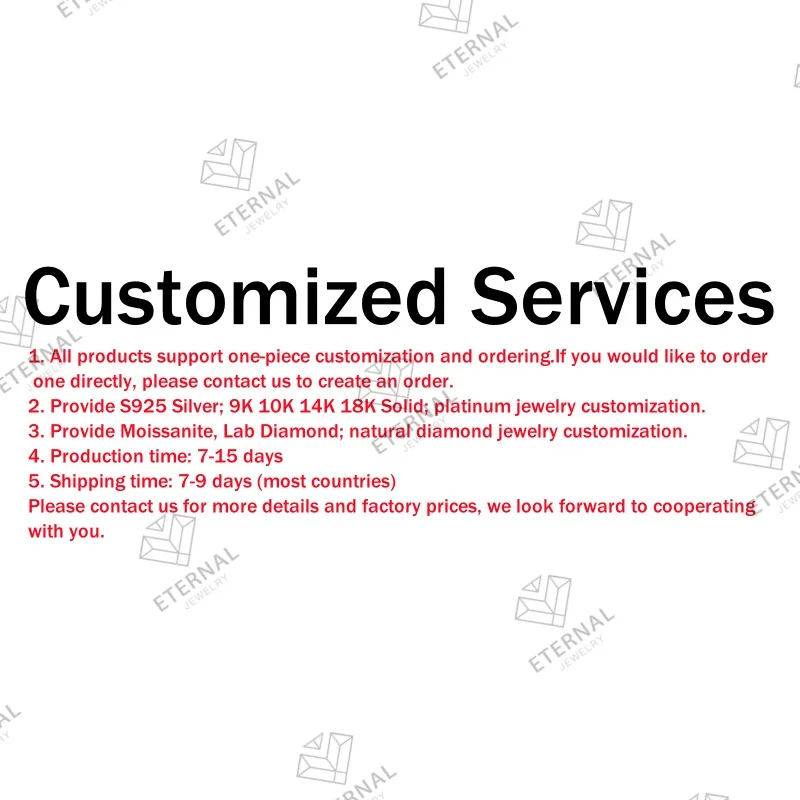 Eternal Jewelry Custom Real 9k 10k 14k 18k Solid Pure Gold VVS Mossianite Laboratory Grown Diamond Wedding Ring for Men