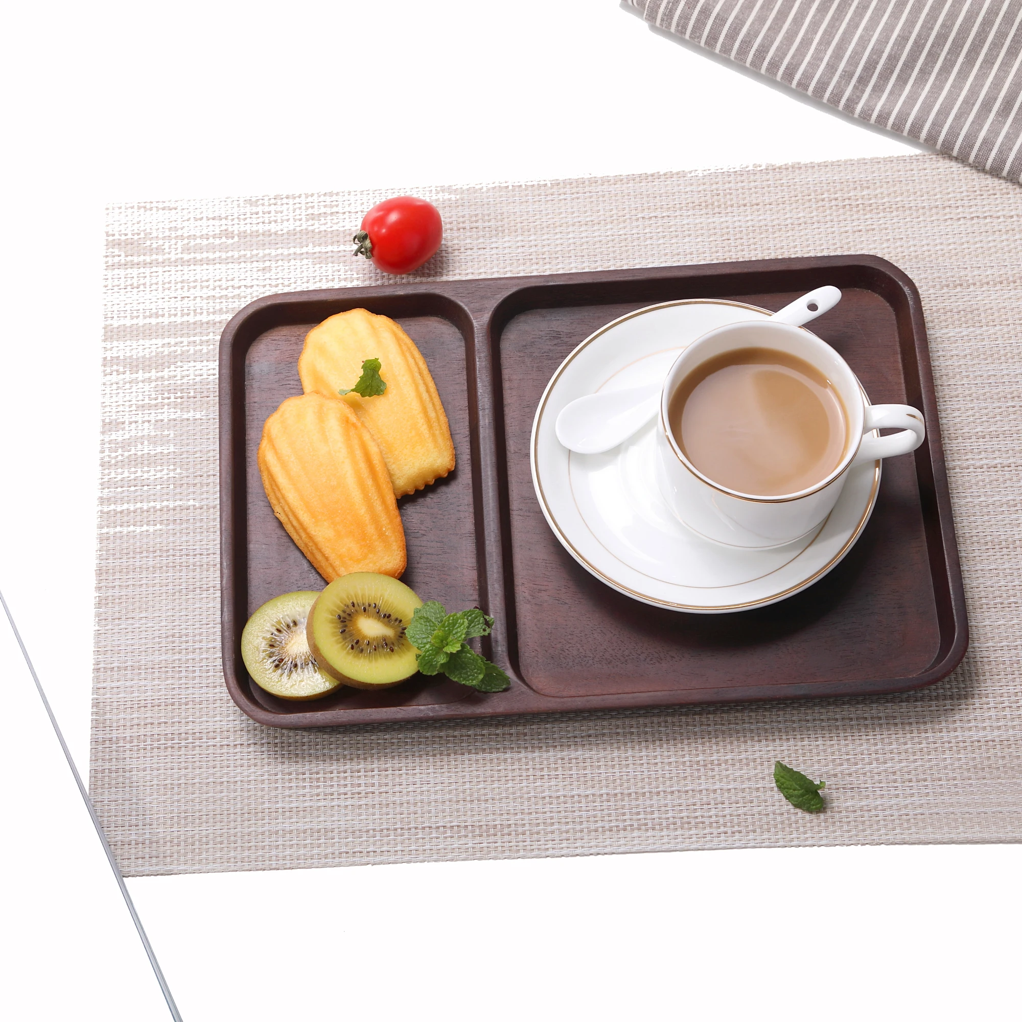 
Bolin Large Black Acacia Wooden Trays Serving,restaurant wooden food serving trays 