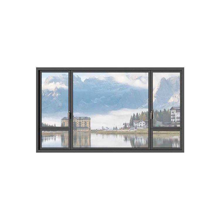 Professional design UPVC window Double glass swing PVC casement window can be customized