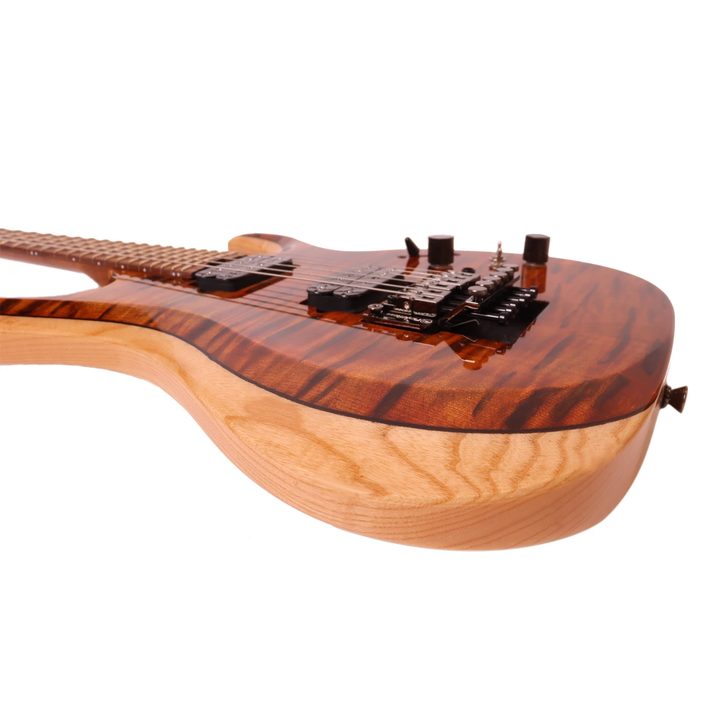 Master Build Flame Maple Cap 6mm Solid Flame Maple top Swamp Ash 2 pcs Body Electric Guitar