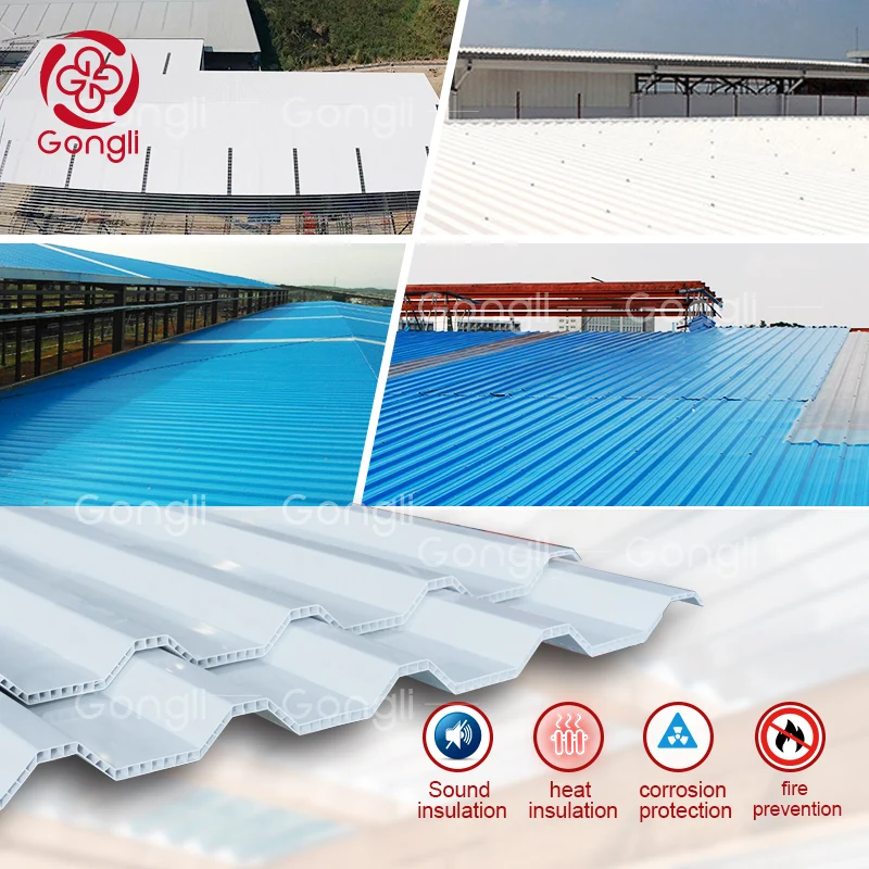 Roof Panel pvc hollow translucent roofing supplier