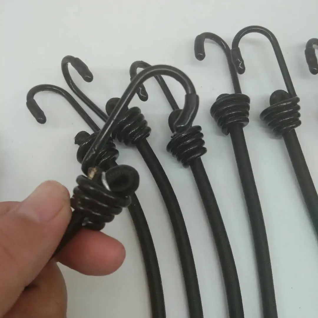 Factory Supply  High quality  Elastic Strap Bungee Cord With Metal Hooks