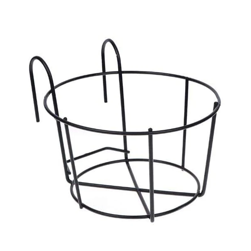 Customized Metal Fence Rail Planter Hanging Baskets Flower Pot Hanger Hanging Railing Planter Holder