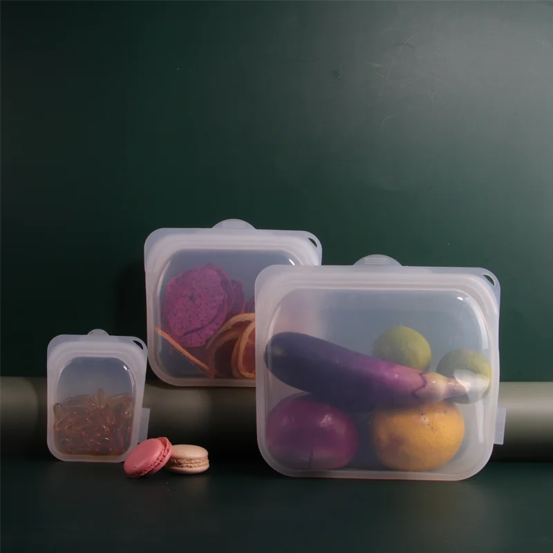 Герметичные безопасные детские пакеты для закусок в морозильной камере, многоразовый силиконовый мешочек, стоячий силиконовый Пакет для хранения продуктов