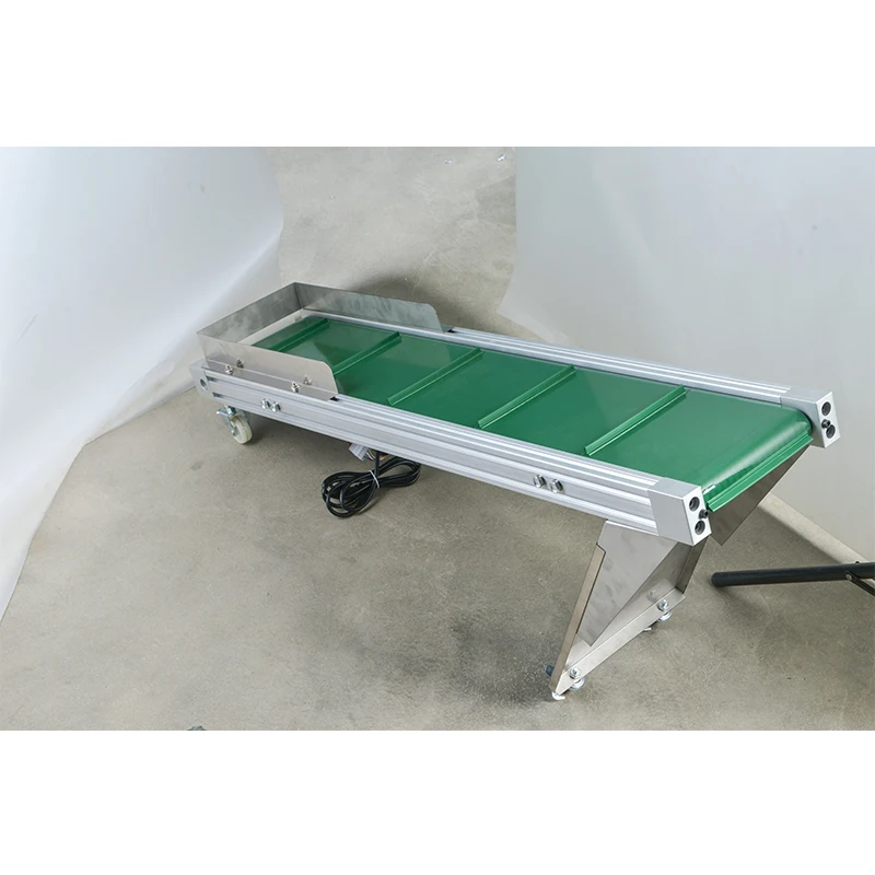 Stainless steel structure for finished bags for packaging production line obliquely lifting conveyor belt output conveyor belt