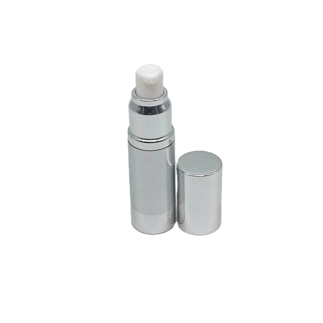 15ml Silver Plastic As Airless Bottle Lotion Pump Spray Bottles Cosmetic Packaging