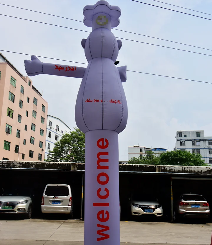 Outdoor waving advertising inflatable Restaurant chef inflatable air dancer for sale