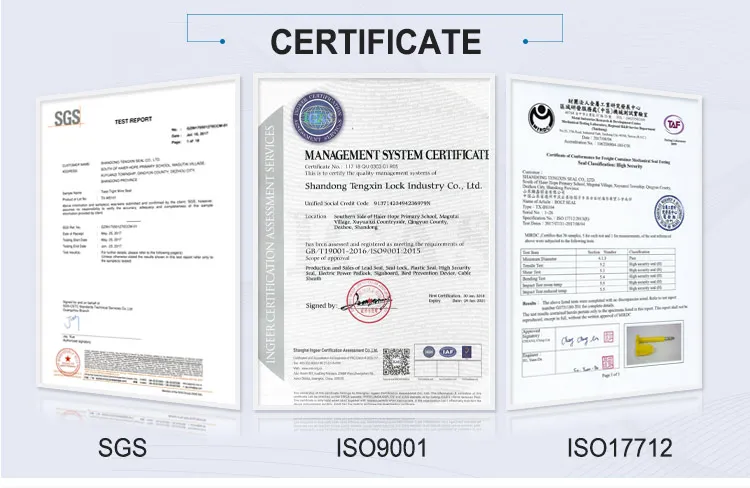TXMS 203  Disposable customized color tamper proof water meter seal with barcode