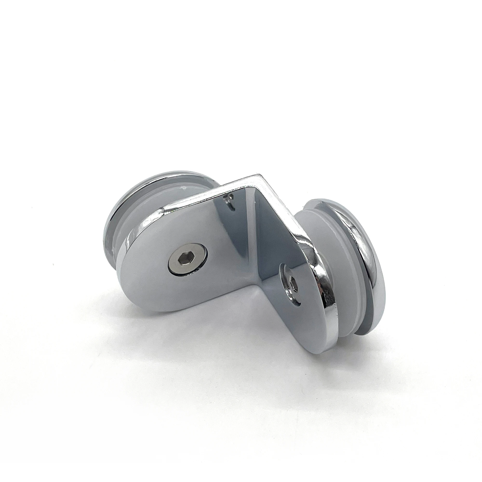 circle Zinc alloy Material glass to glass 90 degree partition clamp rounded clip for shower room frameless glass