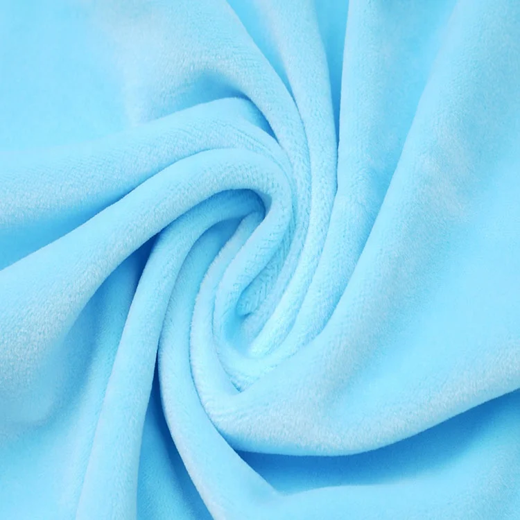 Custom 95% Polyester 5% Spandex Super Soft Fabric Breathable Cloth Velvet Spandex Fabric