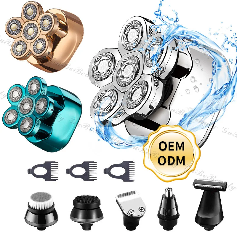 Gubebeauty AMZ hot face hair trimmer 6 in 1 head nose hair remove shaver hair trimmer machine for homeuse with FCC&CE