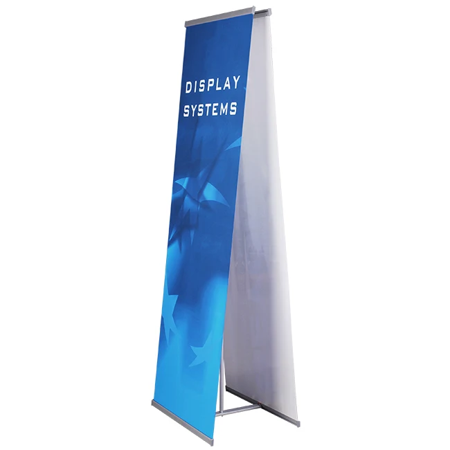 Factory  Portable Easy Assemble Aluminum L Banner Stand with Customized Printing for Advertising Promotional Activities