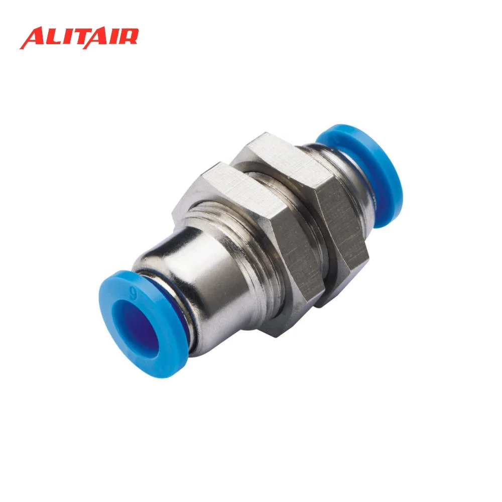 PM04 PM06 PM08 PM10 PM12 Air Connectors bulkhead Hose Fittings Push In Fittings pneumatic connector